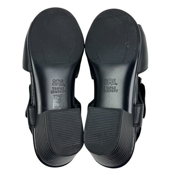 SAS Black Suntimer Comfort Cushioned Support Classy Heeled Sandals Women's 6.5 - Picture 8 of 10
